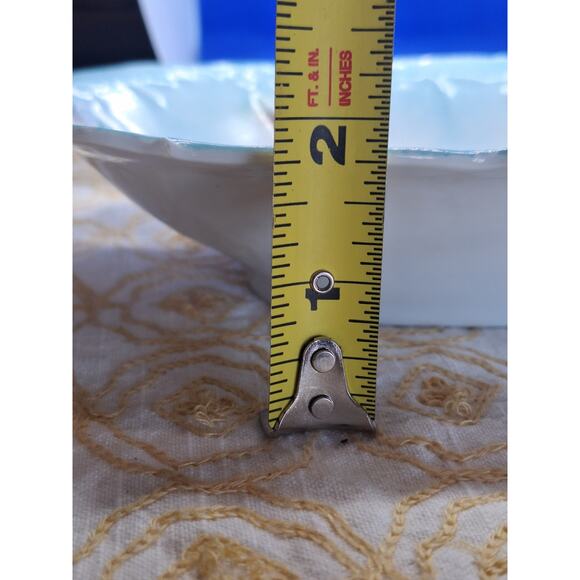 Porcelain Celery Dish Yellow Rose Decor- Bridgerton Style Dish- Antique Decor - Picture 8 of 8